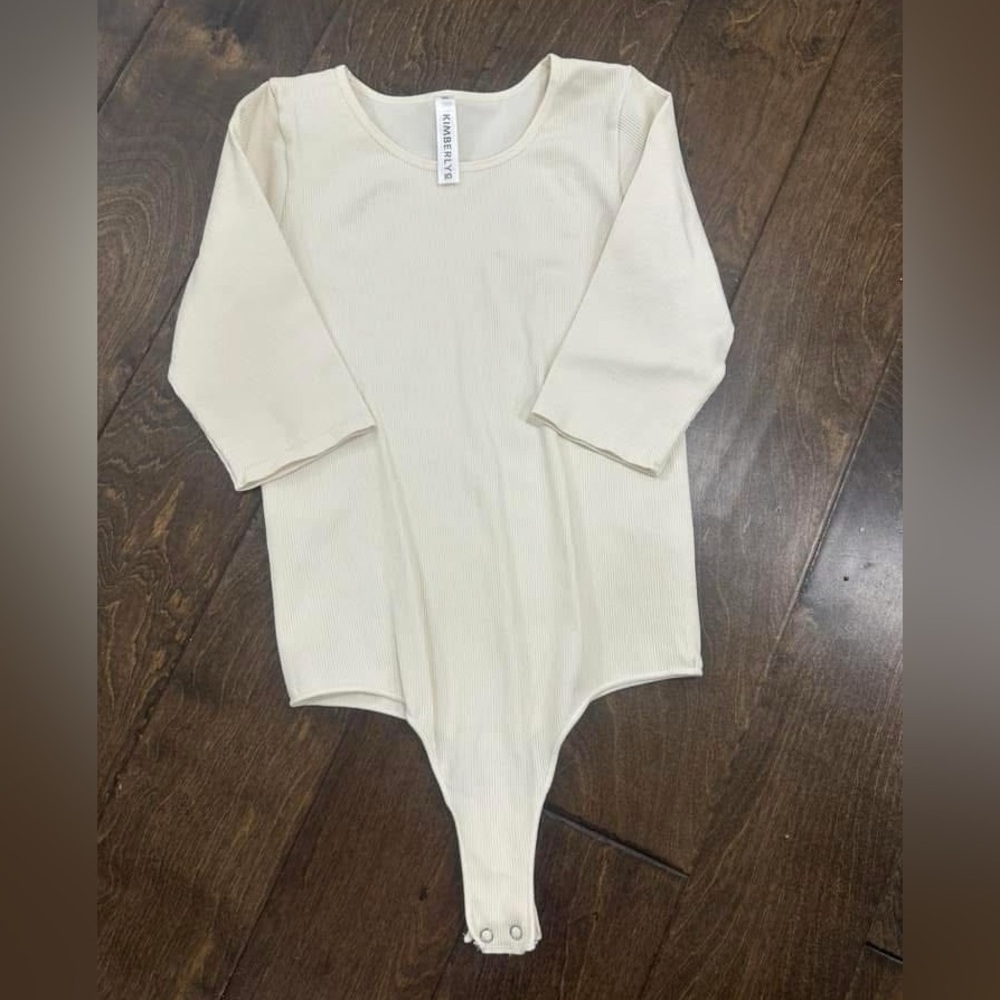 Cream Long Sleeve Bodysuit